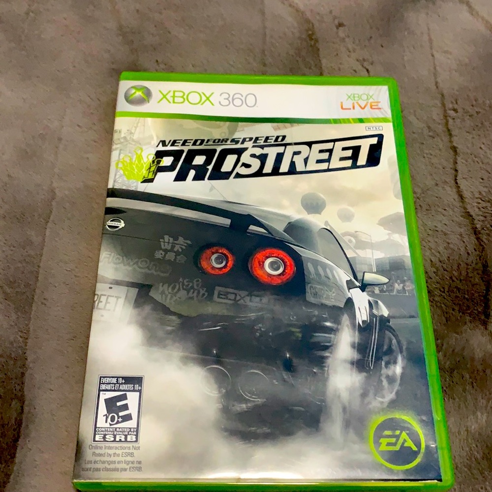 Xbox 360 game need for speed prostreet